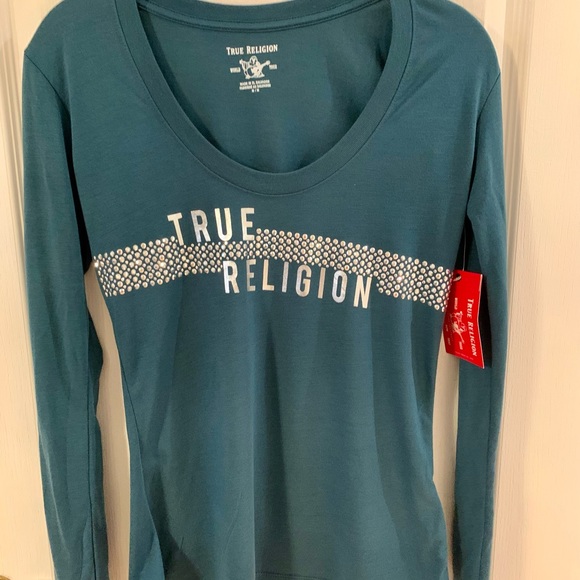 True Religion Glam Long Sleeve Top - NWT - Picture 1 of 5